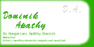 dominik apathy business card