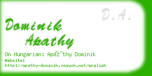 dominik apathy business card